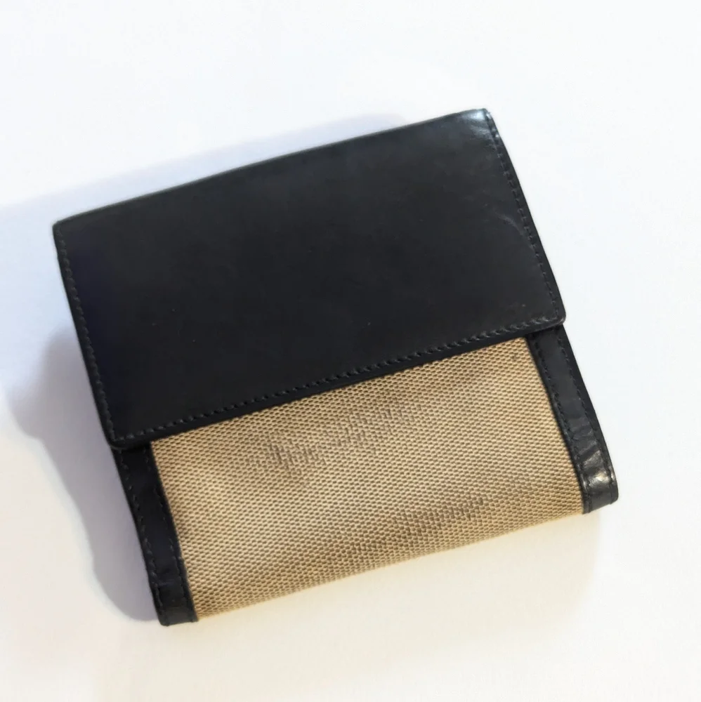 Gucci Vintage Leather & Canvas Wallet - Picture 2 of 12